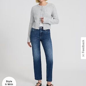 Petite Dark Wash Straight Jeans